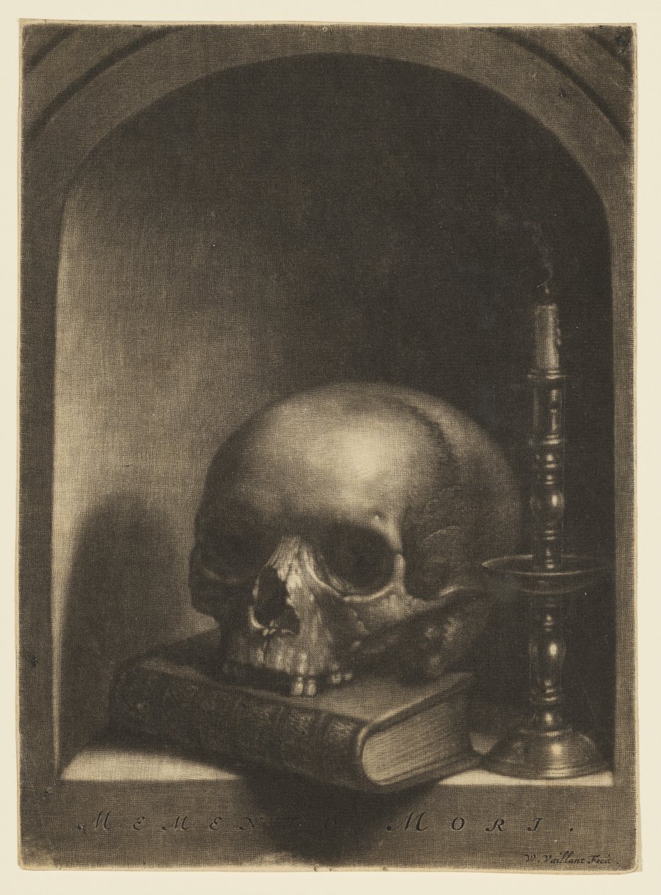 Martwa natura vanitas we wnęce autorstwa Wallerant Vaillant