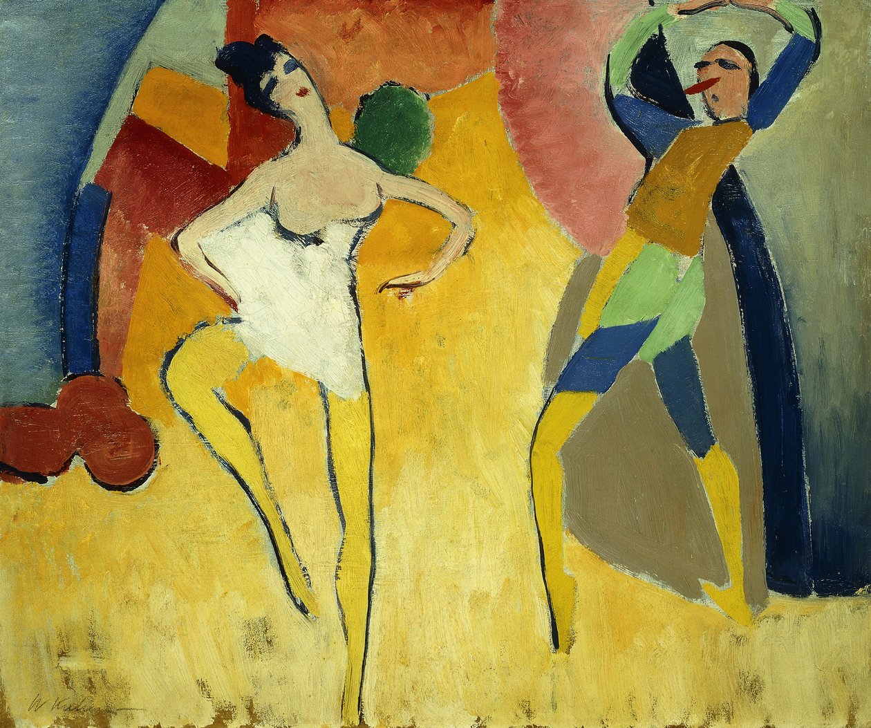 Pierrot i Pierrette autorstwa Walt Kuhn