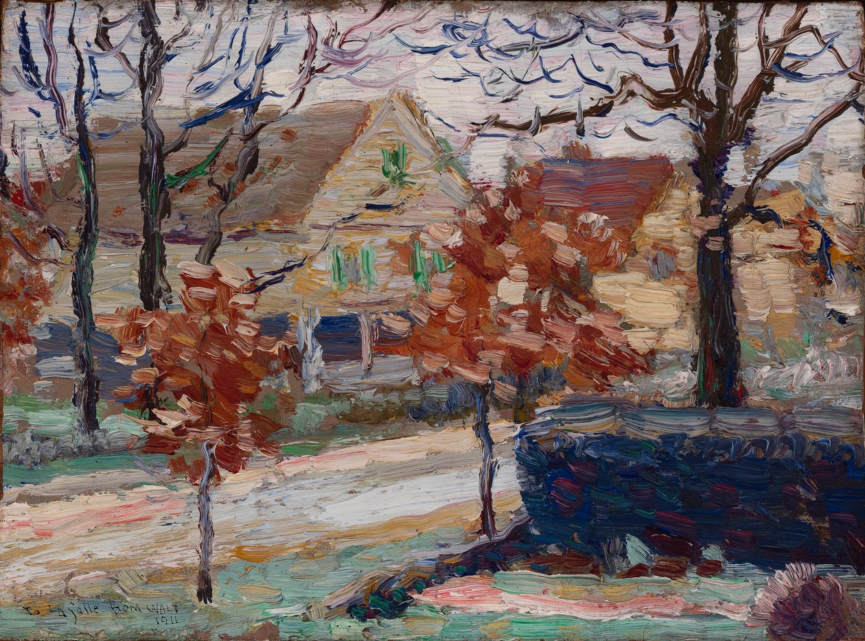 Widok na Melrose Street z ganku Spiersów autorstwa Walt Kuhn
