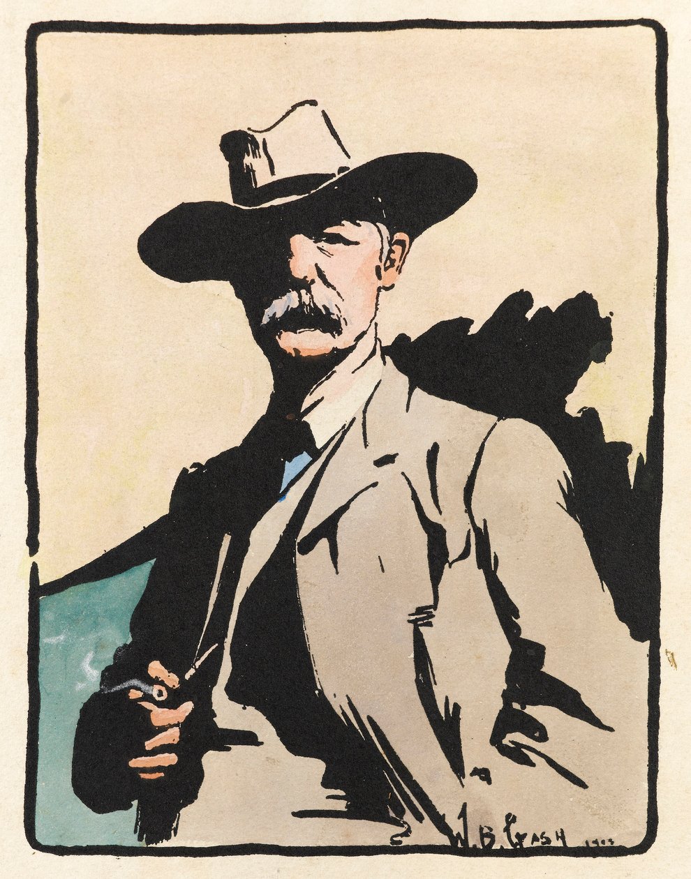 Portret mężczyzny, 1908 autorstwa Walter Bonner Gash