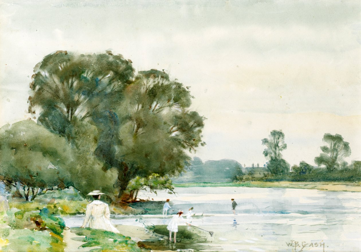 Brzeg rzeki autorstwa Walter Bonner Gash