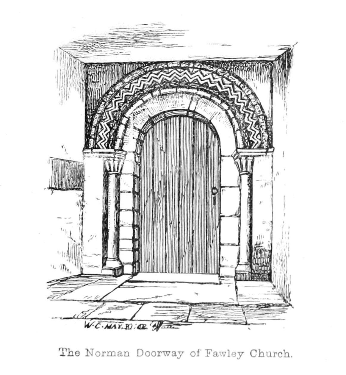 Norman Doorway w kościele Fawley autorstwa Walter Crane