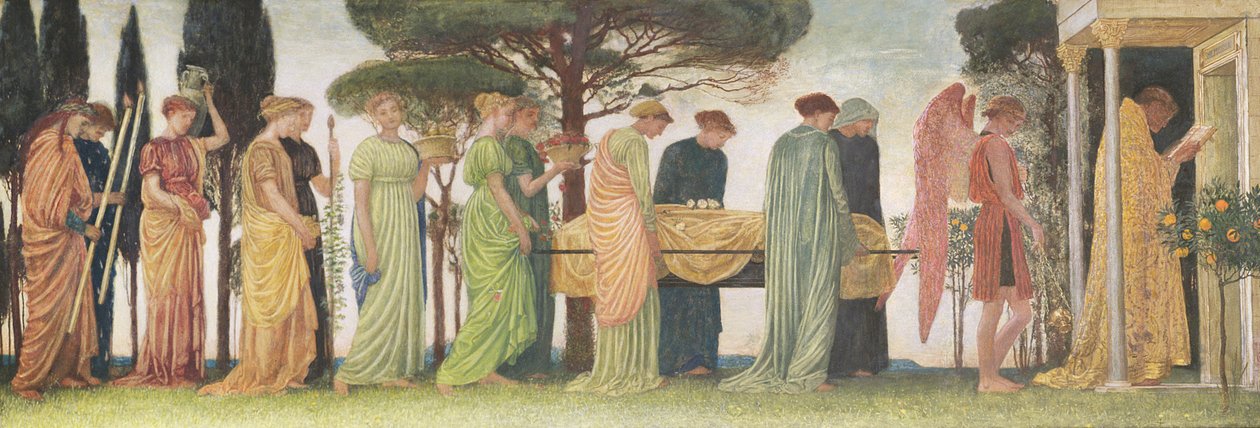 Śmierć Roku, 1872 (tempera und gwasz na papierze) autorstwa Walter Crane