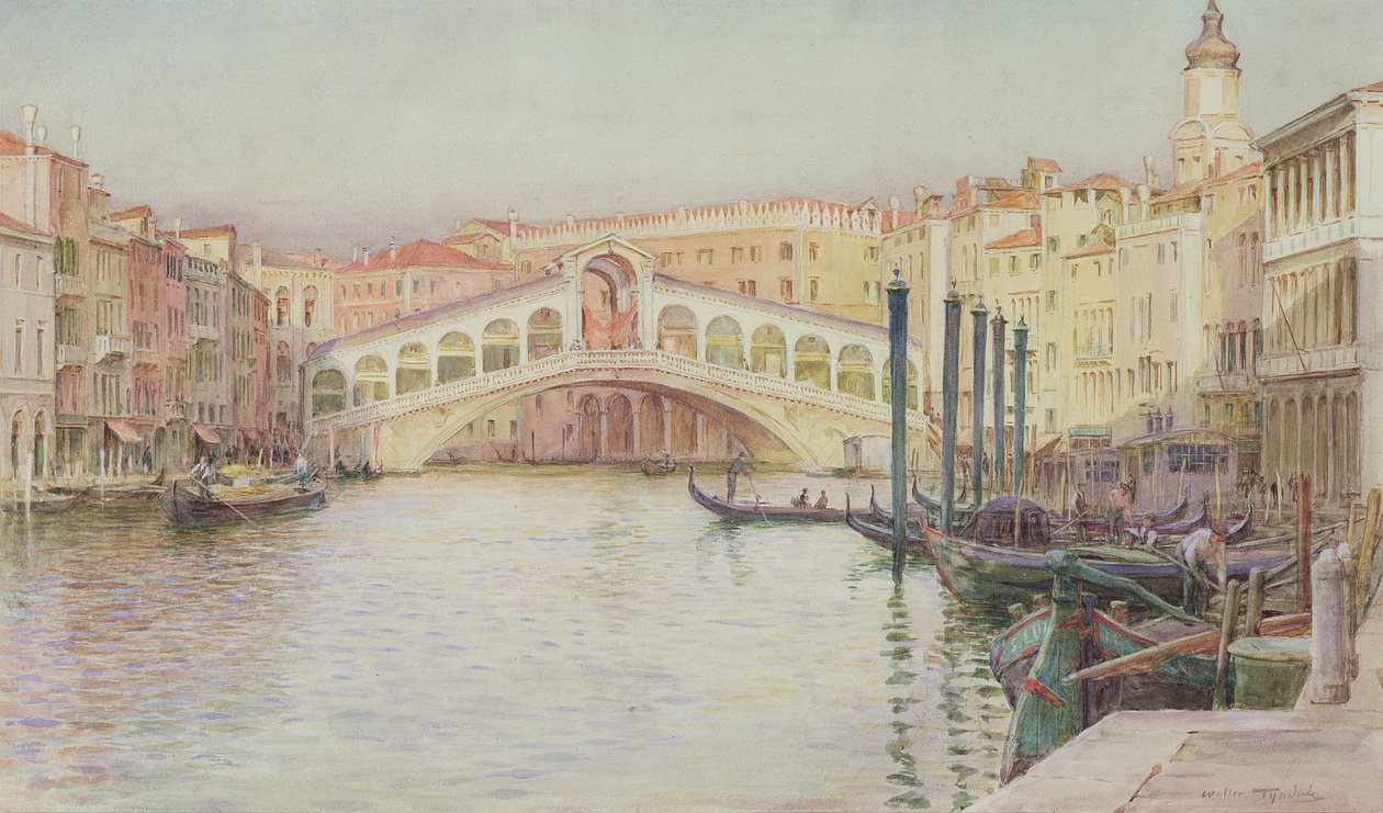 Most Rialto (wc na papierze) autorstwa Walter Frederick Roofe Tyndale