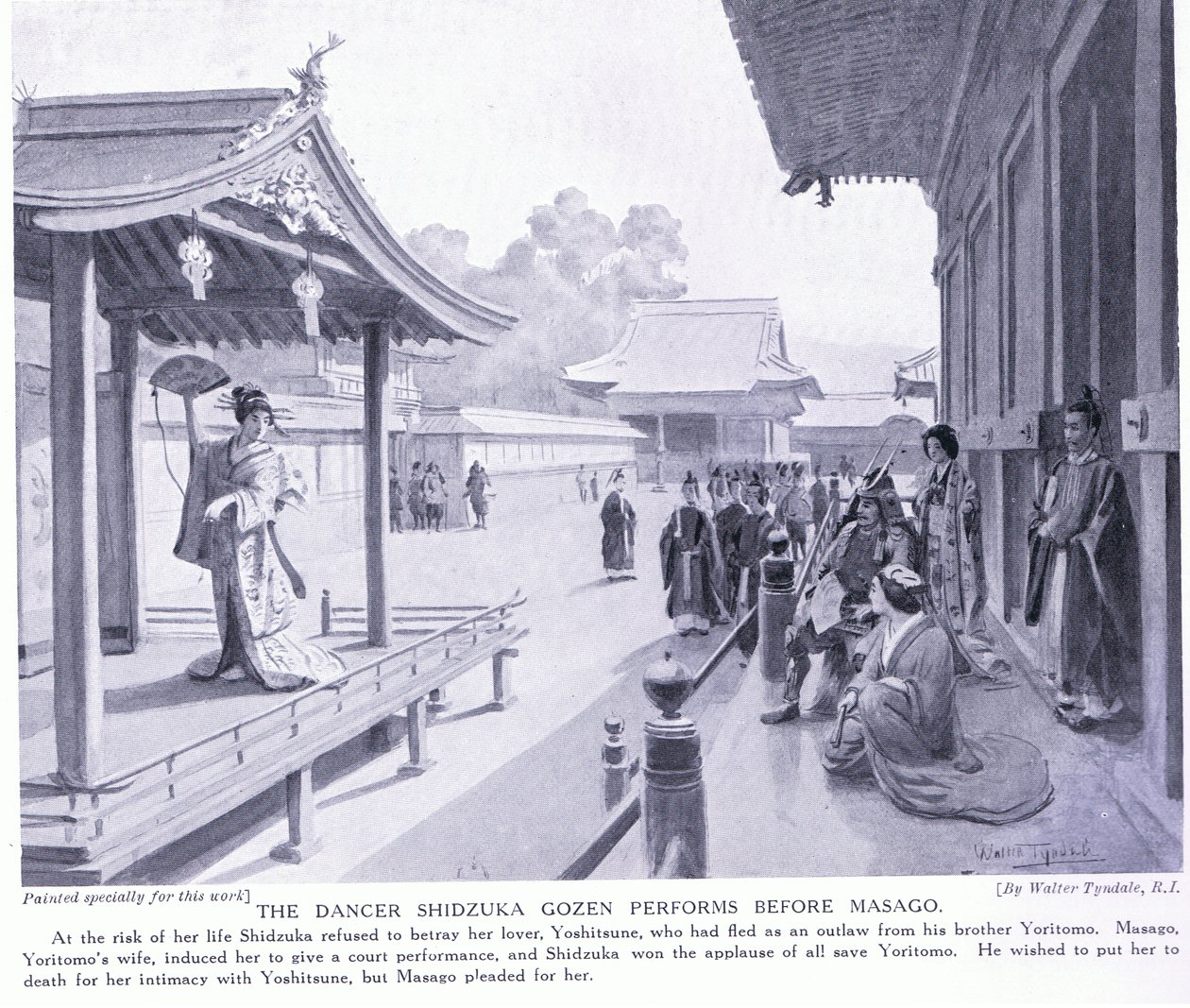 Te Dancer d Zuka Morning Performances Beforet Masago autorstwa Walter Frederick Roofe Tyndale