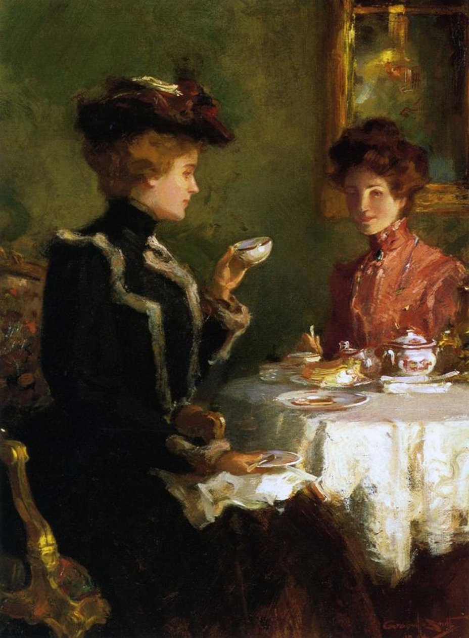 Pora na herbatę, 1904 olej na płótnie autorstwa Walter Granville Smith