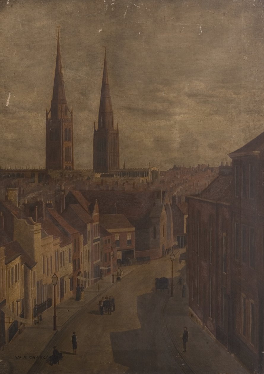 Bishop Street, Coventry, ok.1885 autorstwa Walter H. Chaplin