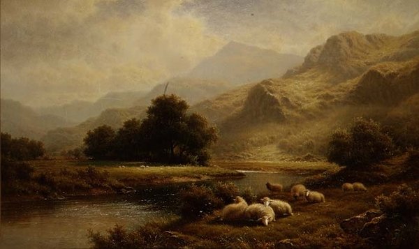 Widok na Lledr, Północna Walia autorstwa Walter J. Watson