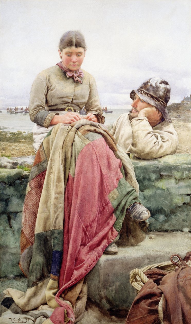 Kochanek i jego dziewczyna, 1884 autorstwa Walter Langley