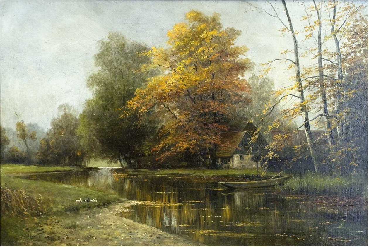 Spreewaldlandschaft w pobliżu Lehden Niemiecki: W Spreewaldn autorstwa Walter Moras