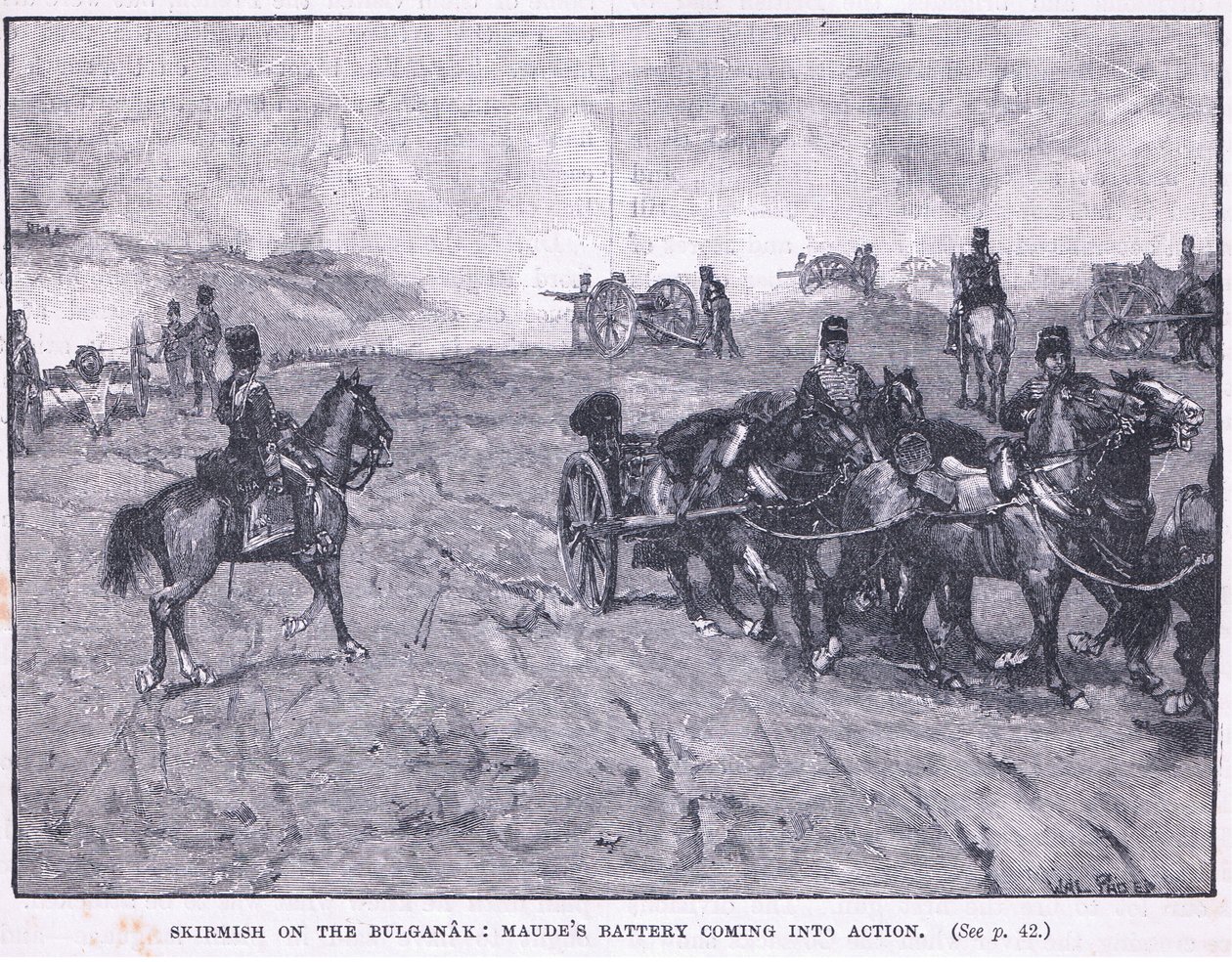 Skirmish on the Bulganak: bateria Maude w akcji autorstwa Walter Paget