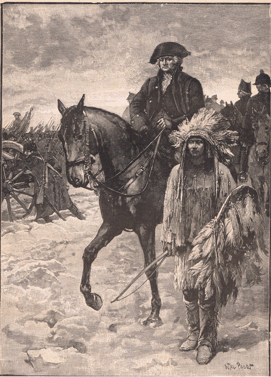 Waszyngton przekraczający Delaware AD 1777 autorstwa Walter Paget