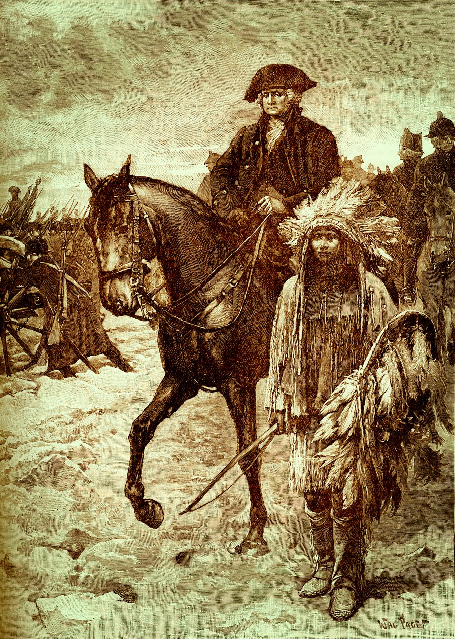 Waszyngton przekracza Delaware w Ameryce autorstwa Walter Paget