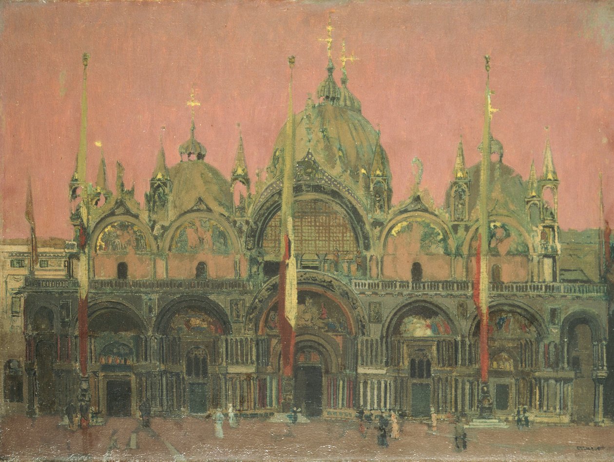 Czerwone niebo nocą, San Marco autorstwa Walter Richard Sickert