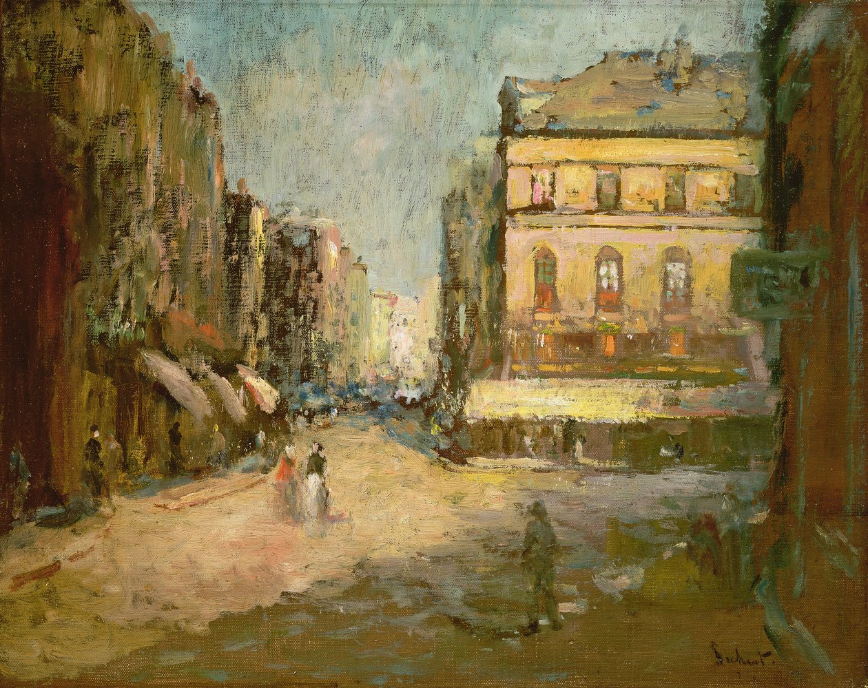 Cafe des Tribunaux (kawiarnia sędziów), Dieppe autorstwa Walter Richard Sickert