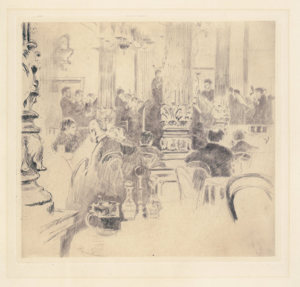 Kawiarnia Angielska, Monachium, 1886 autorstwa Walter Richard Sickert