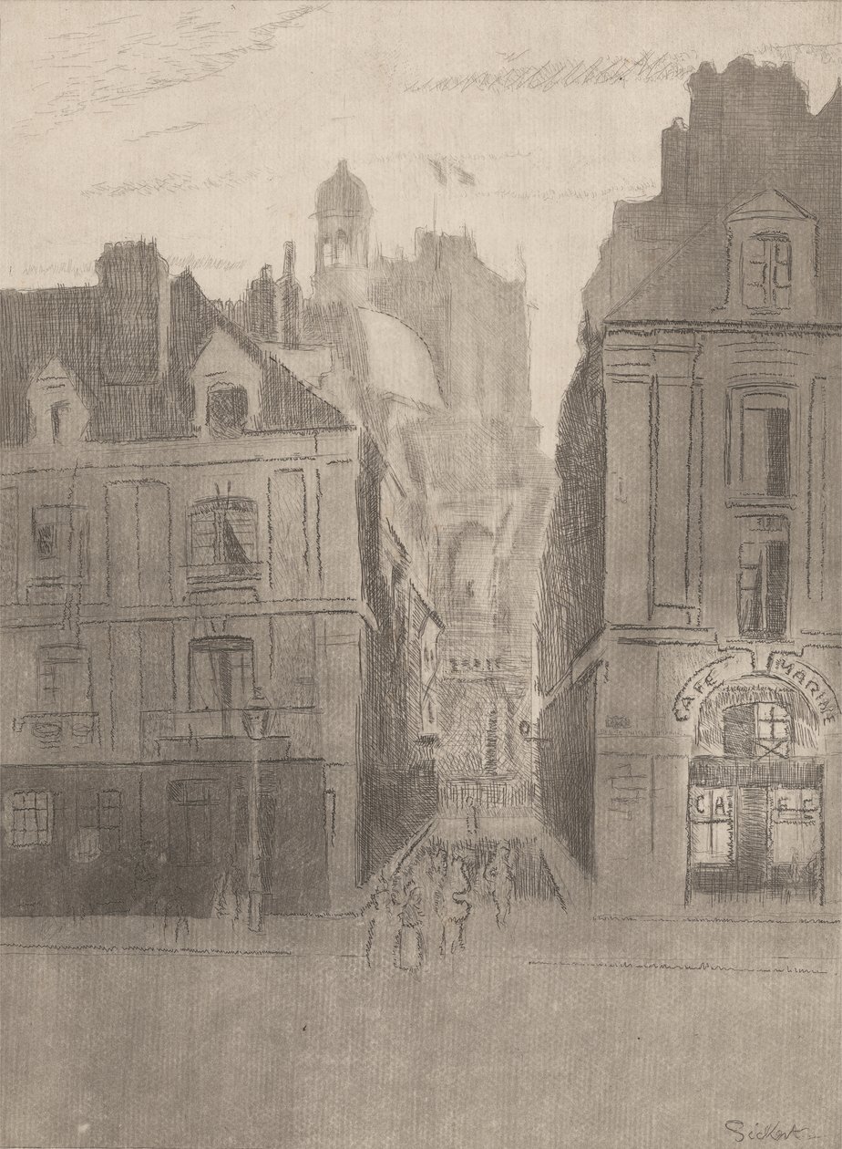 Ulica w Dieppe autorstwa Walter Richard Sickert