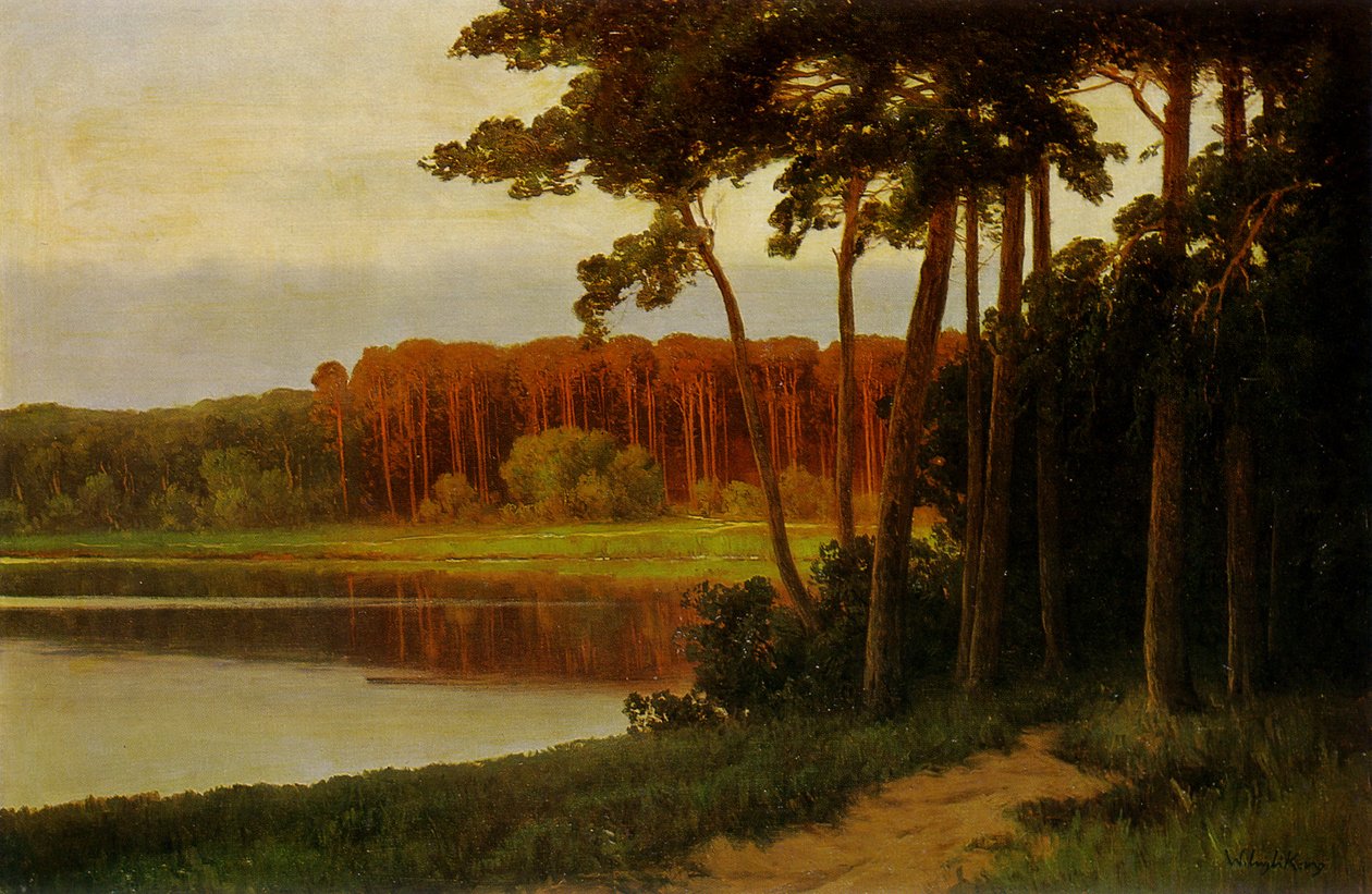 Grunewaldsee lub Schlachtensee Berlin autorstwa Walter Leistikow