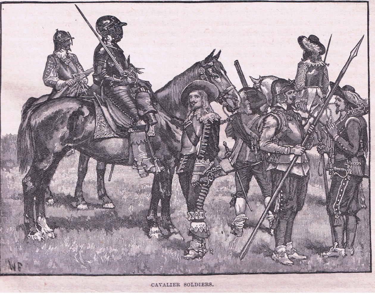 Kawalerowie AD 1645 autorstwa Walter Stanley Paget