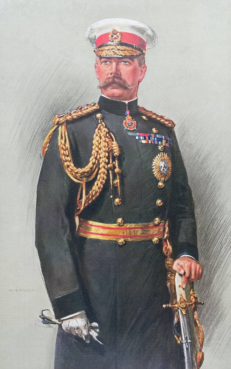 Wicehrabia Kitchener z Chartumu (kolor grawerowany) autorstwa Walter Wallor Caffyn