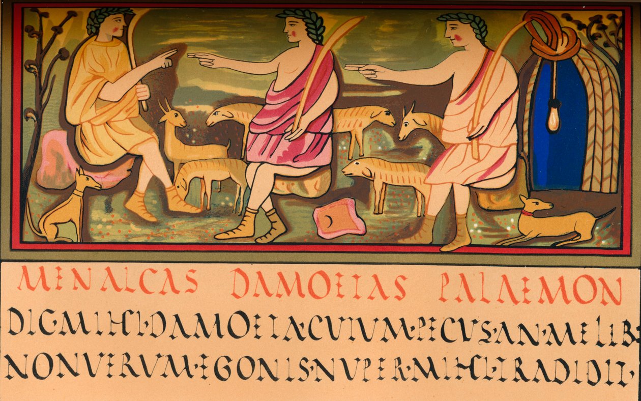 Menalcas, Damoetas i Palaemon, V wiek, 1849. autorstwa Walter