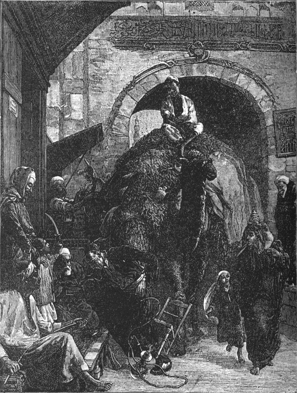 Wąska droga w Kairze, ok. 1882 r. autorstwa Walter Charles Horsley