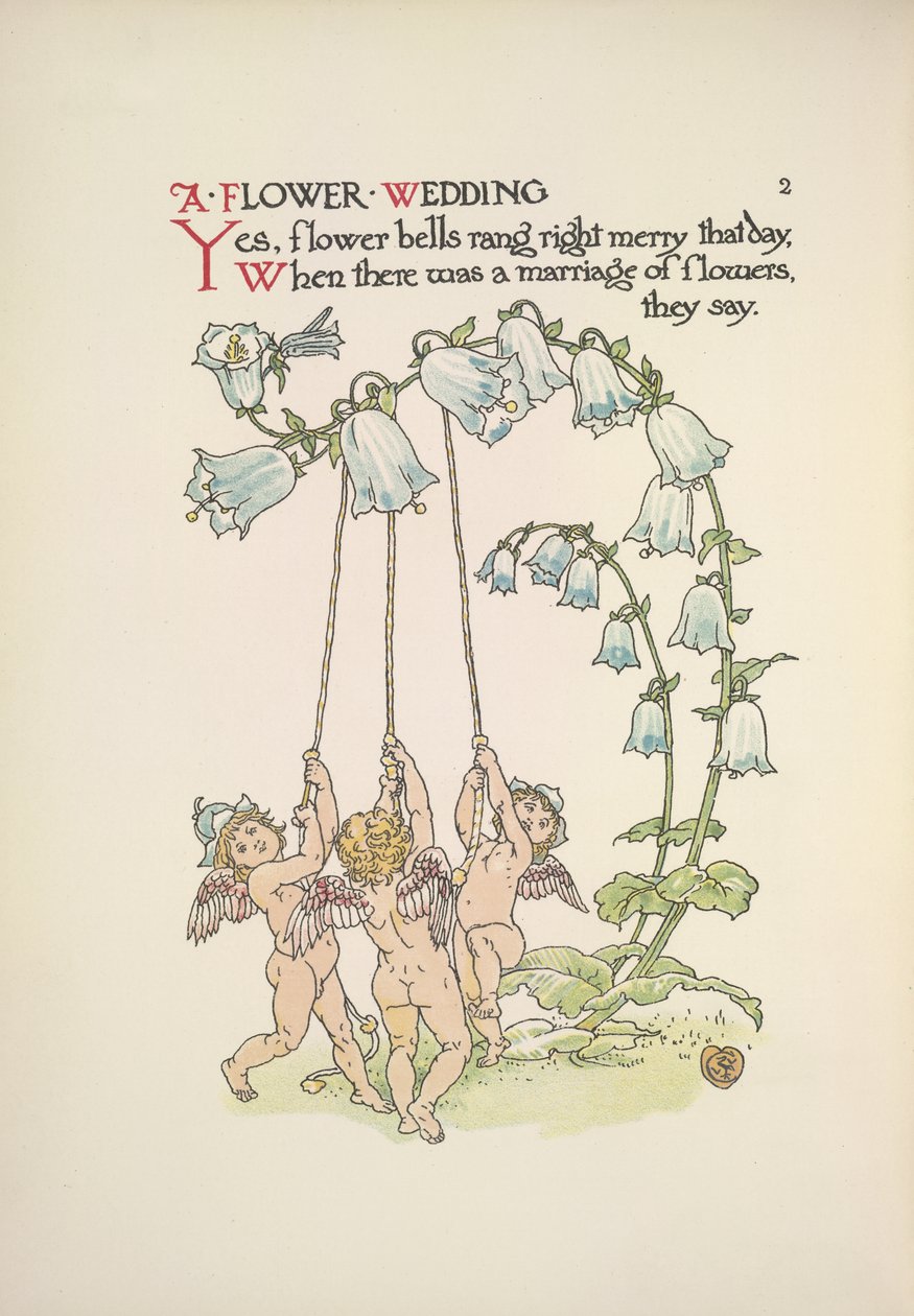 Kwiatowy ślub autorstwa Walter Crane