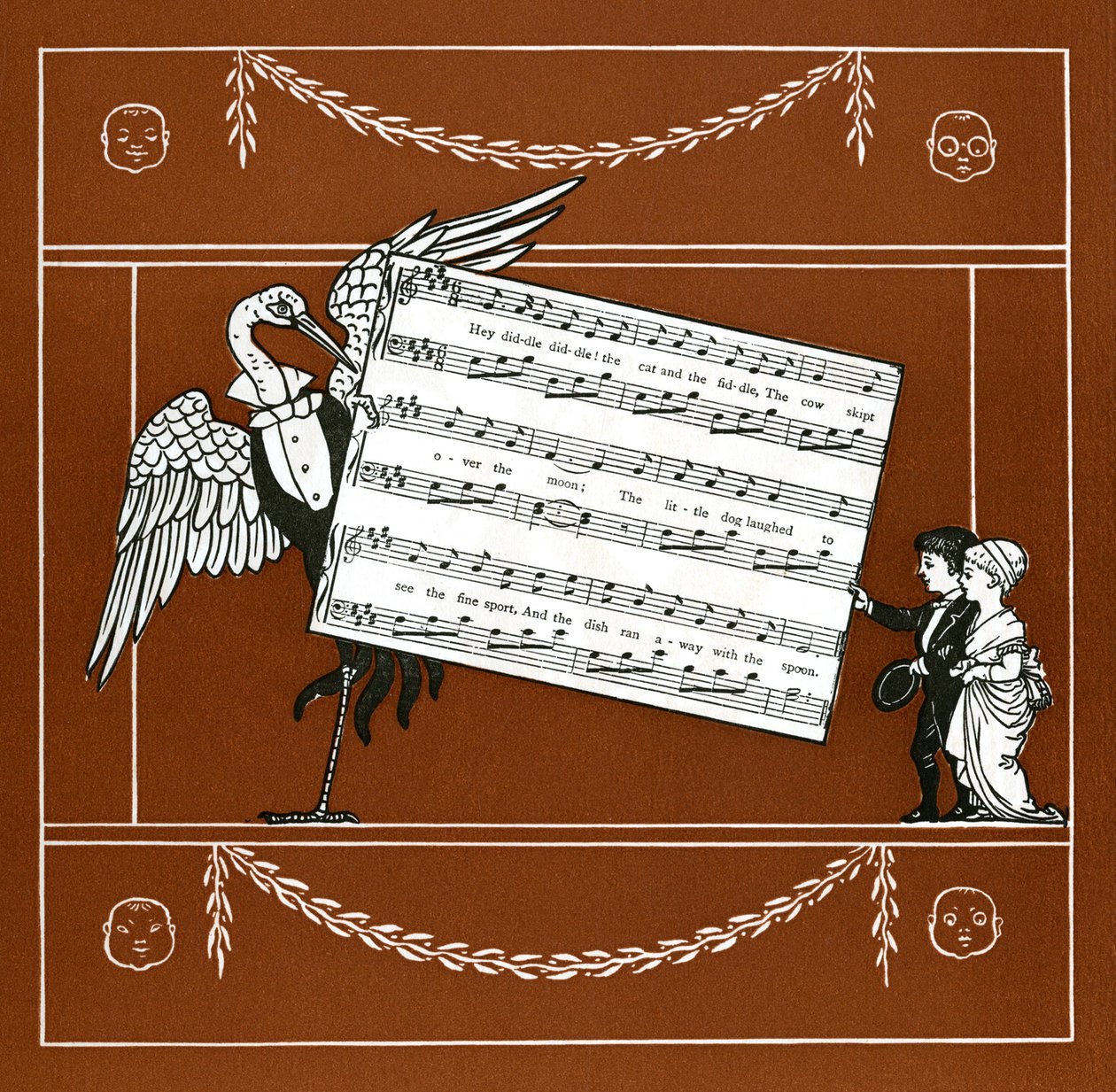 Kot i skrzypce autorstwa Walter Crane