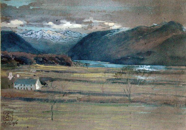 Woda Derwent, z Crosthwaite autorstwa Walter Crane