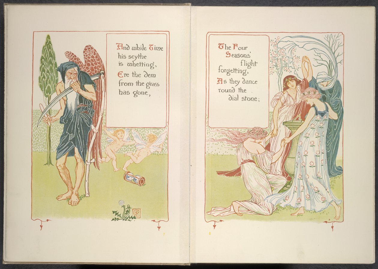 Ojciec Czas i cztery pory roku autorstwa Walter Crane
