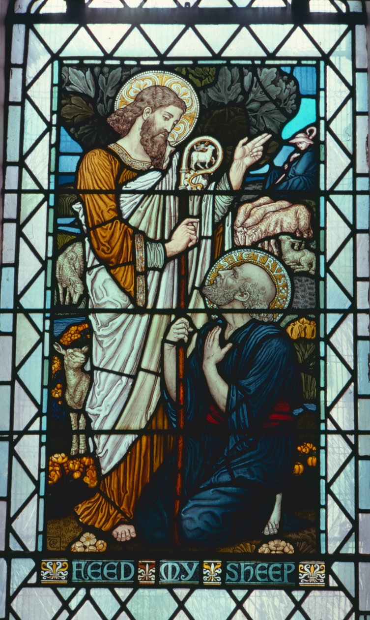 "Feed My Sheep" de Walter Crane (1845-1915)polonês autorstwa Walter Crane