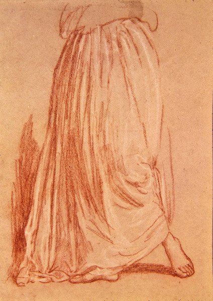 Studia figur (3 rysunki) (kreda na papierze) autorstwa Walter Crane