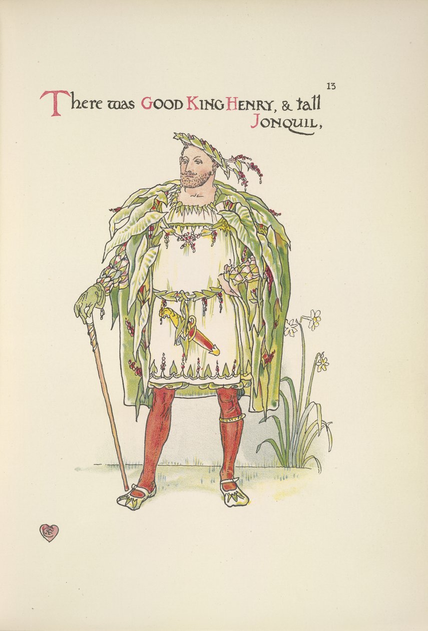 Dobry król Henryk. Mężczyzna przebrany za Henryka VIII autorstwa Walter Crane