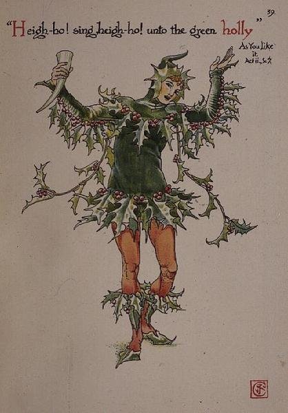 Holly, z „Kwiaty z Ogrodu Szekspira” autorstwa Walter Crane