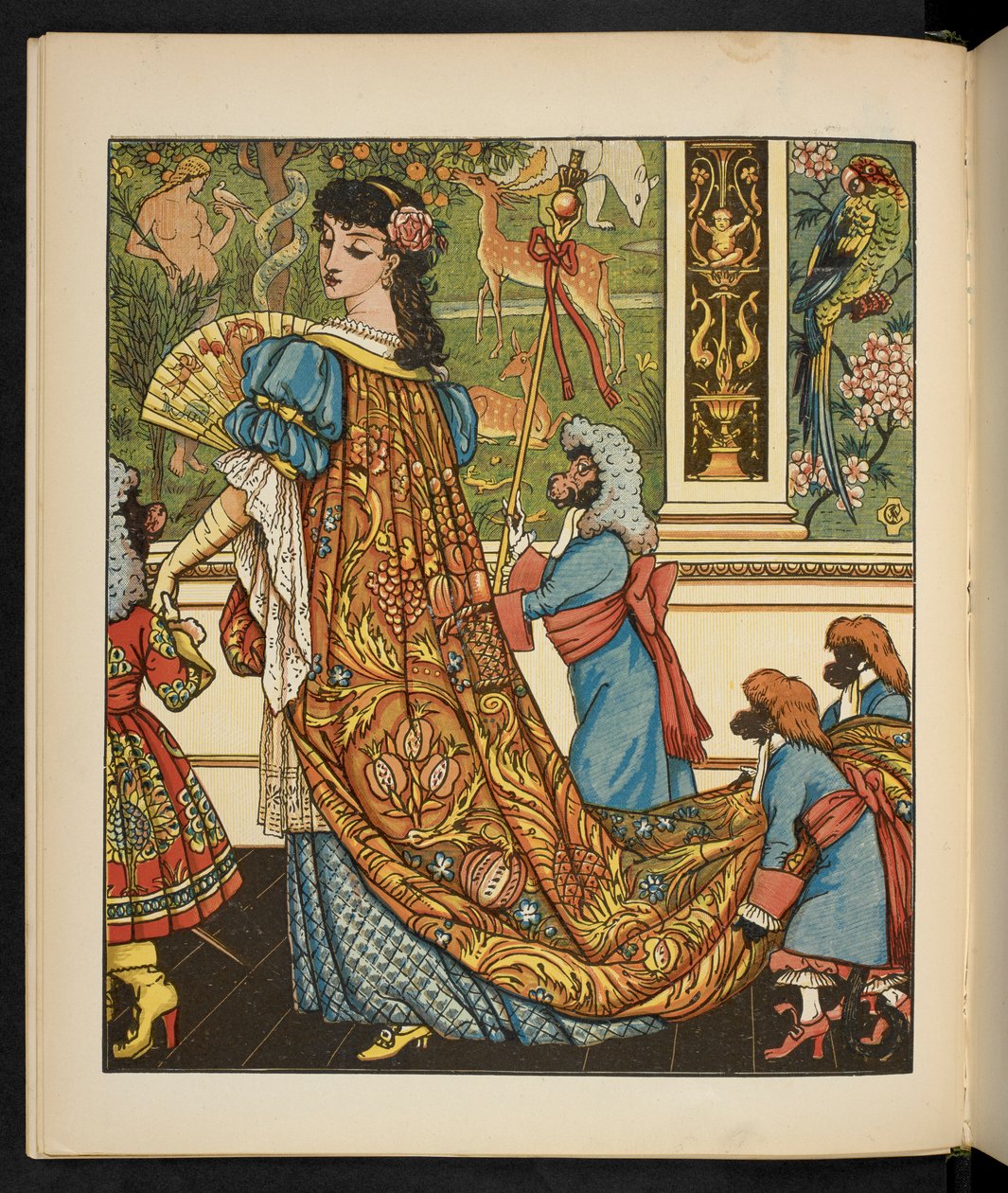 Ilustracja do Pięknej i Bestii. autorstwa Walter Crane