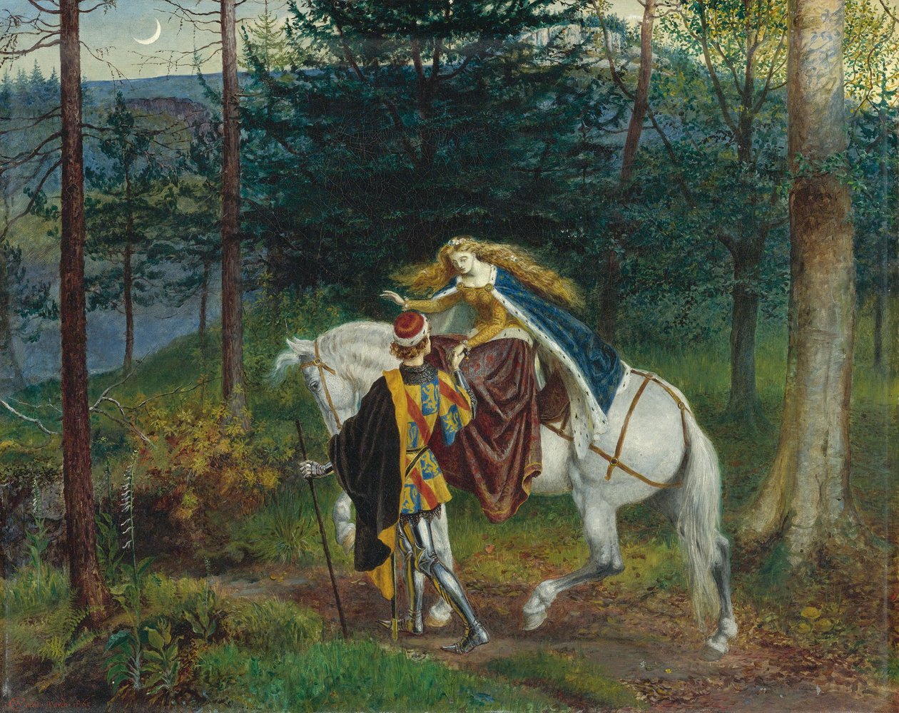Ilustracja do La Belle Dame Sans Merci autorstwa Johna Keatsa, 1865 autorstwa Walter Crane