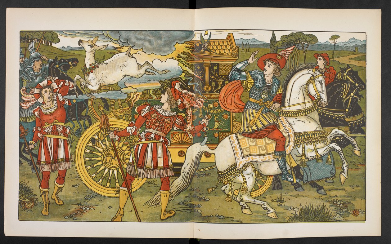 Ilustracja do Hind w drewnie. autorstwa Walter Crane