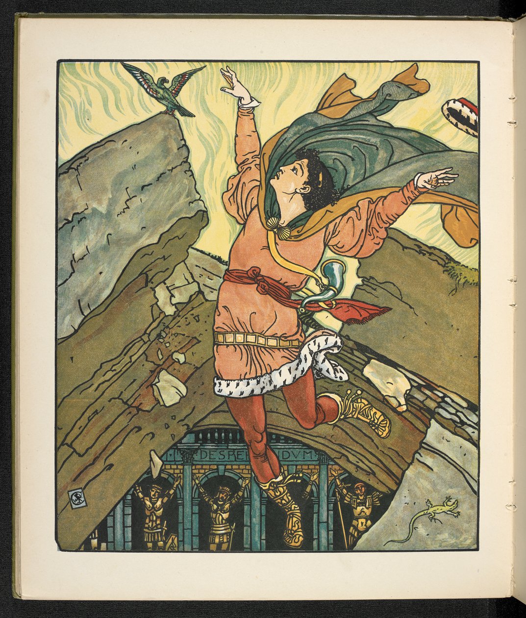 Ilustracja do opowiadania, Księżniczka Belle étoile. autorstwa Walter Crane