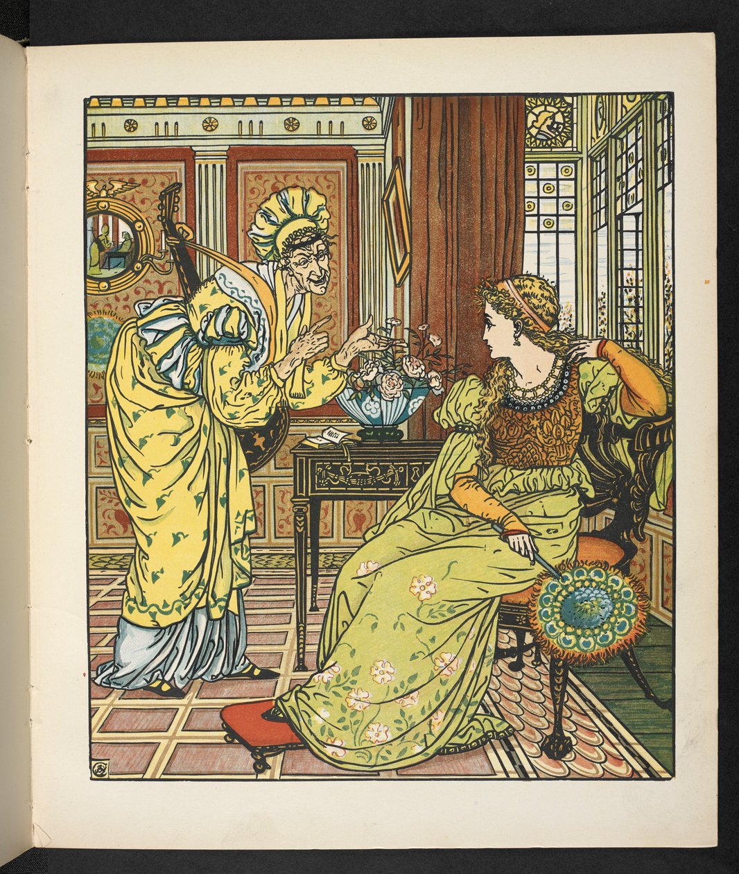 Ilustracja do opowiadania, Księżniczka Belle étoile. autorstwa Walter Crane