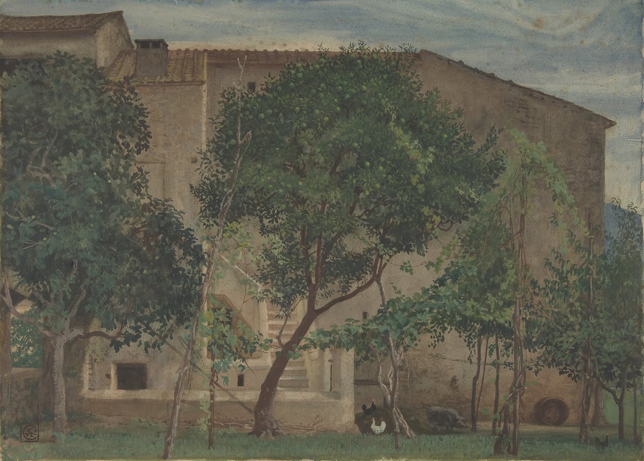 Włoski dom wiejski, 1871-3. autorstwa Walter Crane