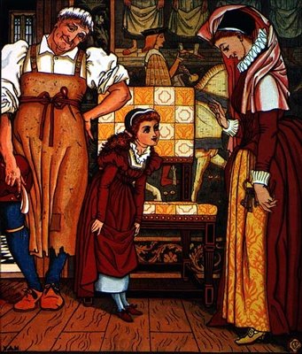 „Nowe buty Margery”: z Little Goody Two Shoes autorstwa Walter Crane