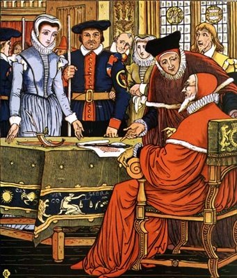 „Pani Margery jest oskarżona o czary”: z Little Goody Two Shoes autorstwa Walter Crane