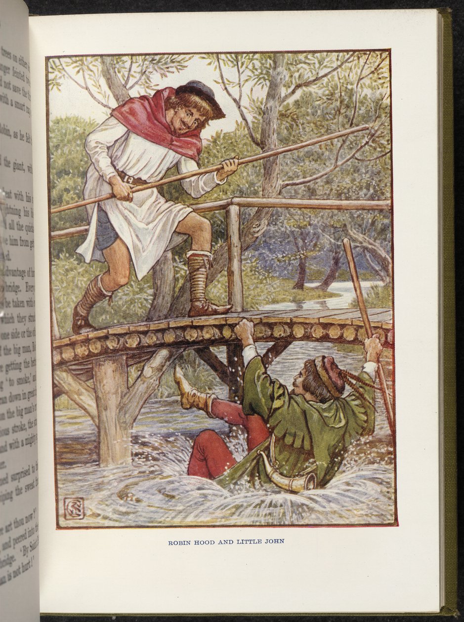 Robin Hood i Mały John autorstwa Walter Crane