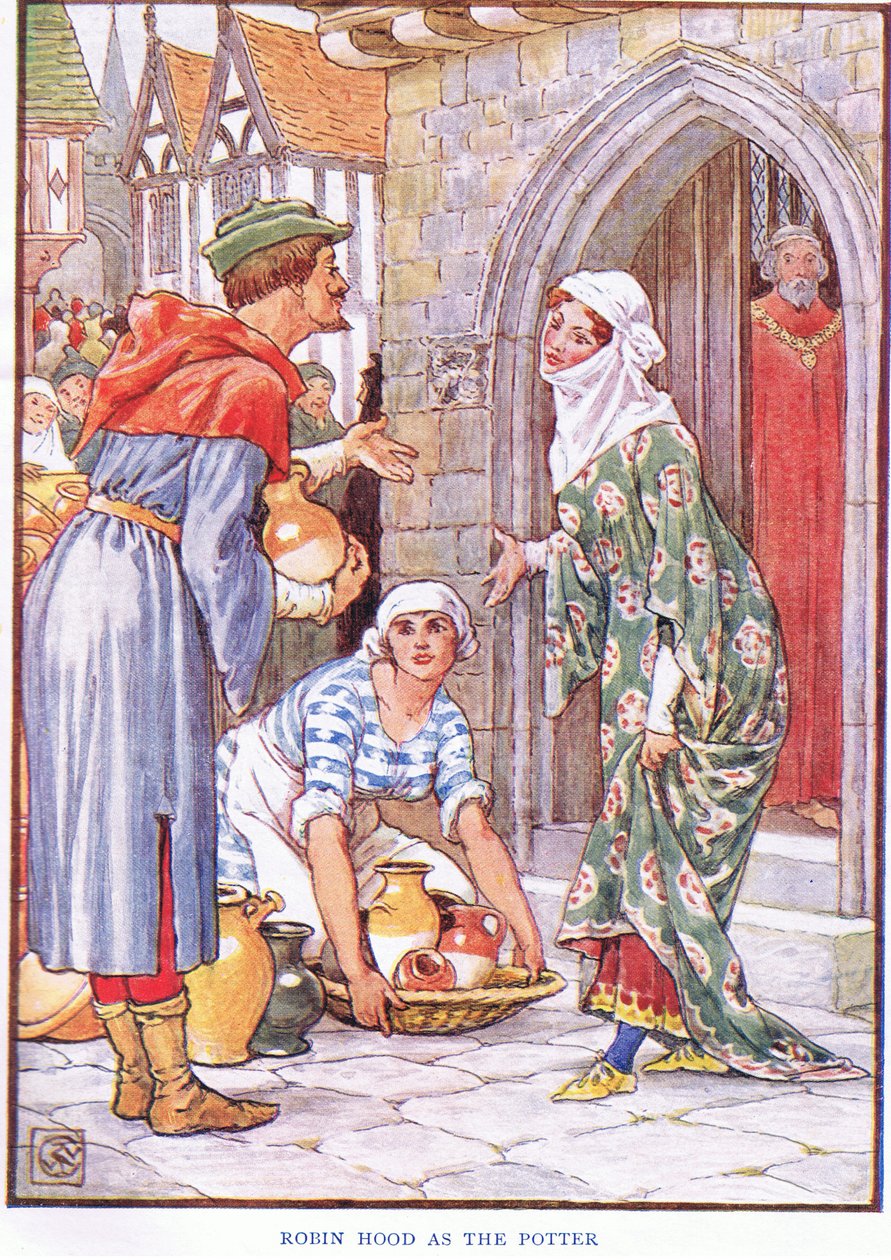 Robin Hood jako garncarz, ok. 1920 autorstwa Walter Crane
