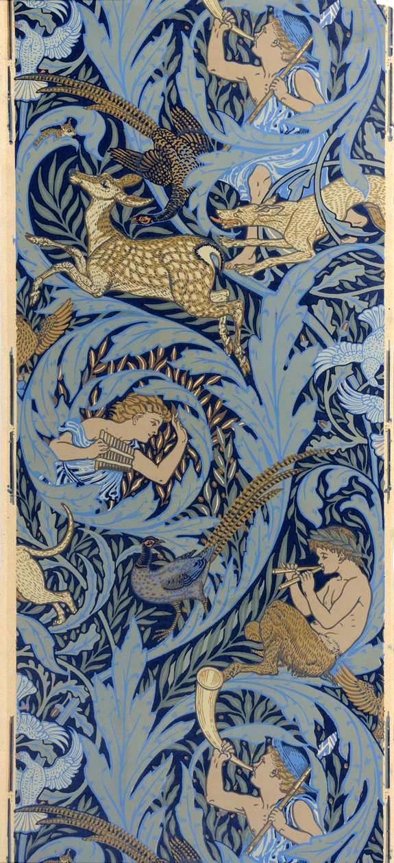 Ściana boczna. Nuty drzewne, 1886 autorstwa Walter Crane