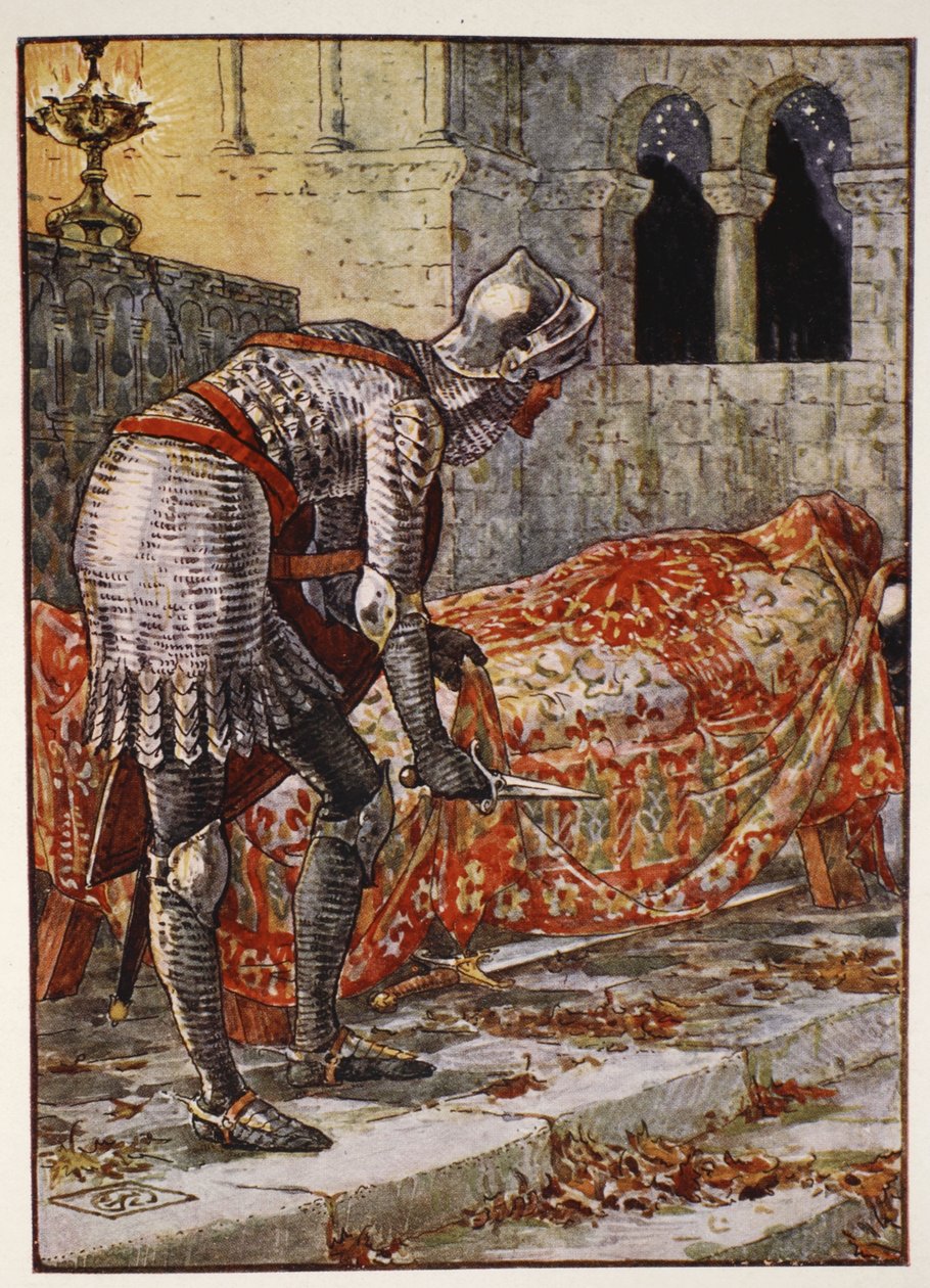 Sir Lancelot w Kaplicy Niebezpiecznej, z „Historii Rycerzy Okrągłego Stołu” Henry