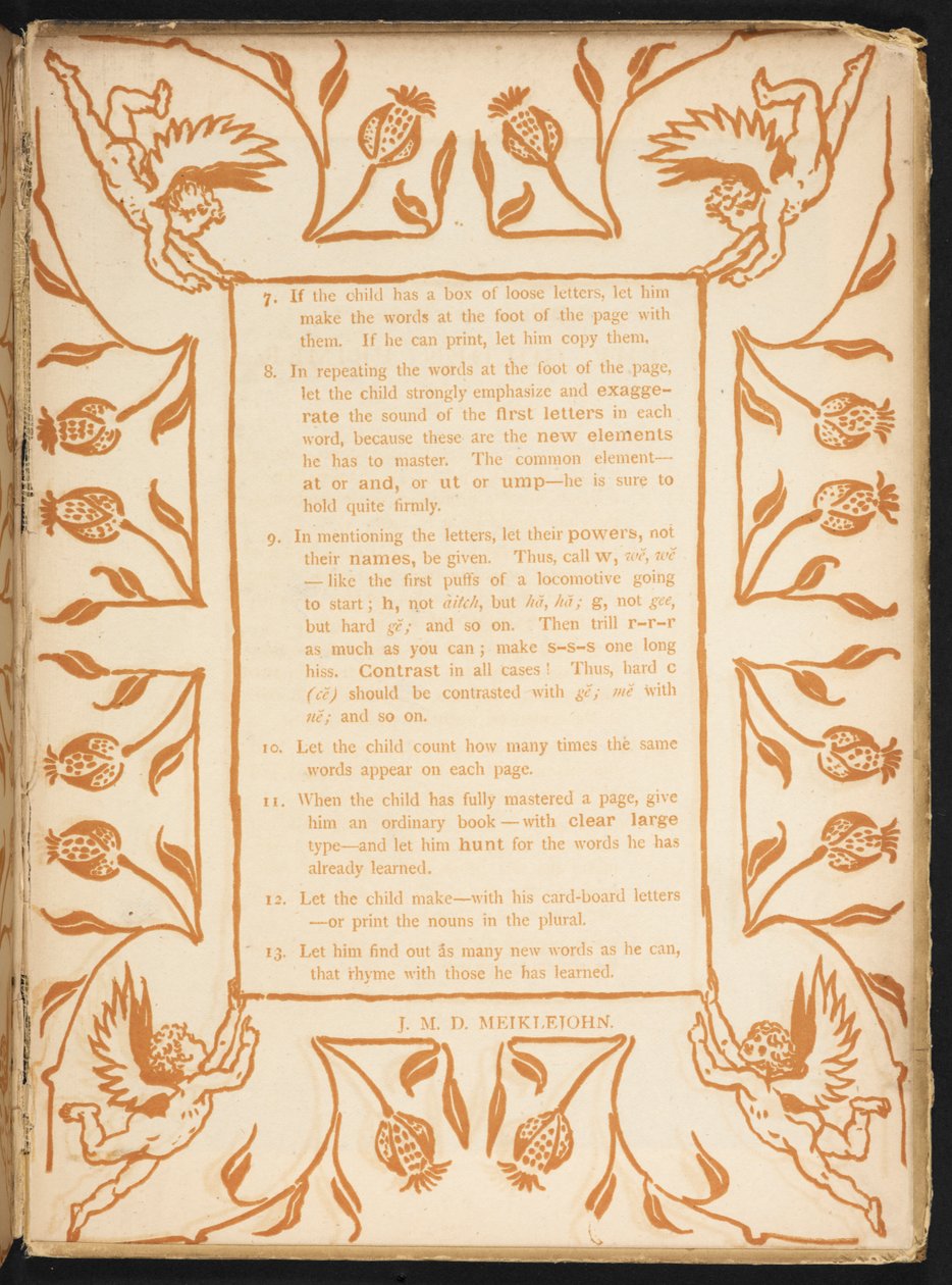 Tekst z kwiatowym zamówieniem. Złoty podkład. autorstwa Walter Crane
