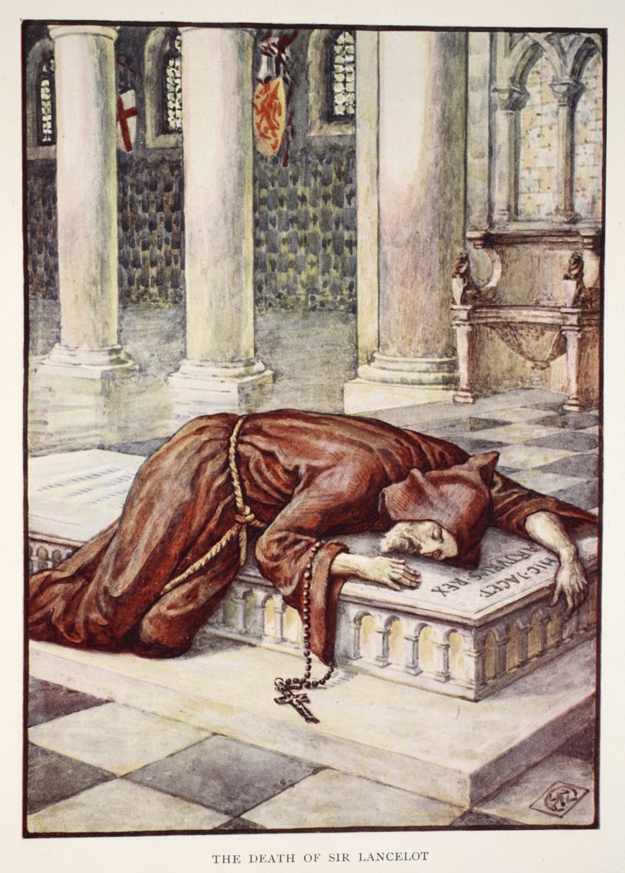 Śmierć sir Lancelota, z „Opowieści rycerzy Okrągłego Stołu” Henry