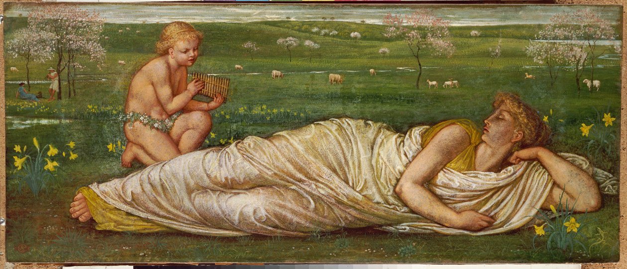 Ziemia i wiosna, 1875 autorstwa Walter Crane