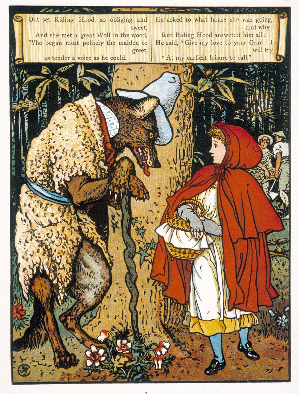 Czerwony Kapturek (spotkanie z wilkiem) - John Lane, Picture Books Waltera Crane